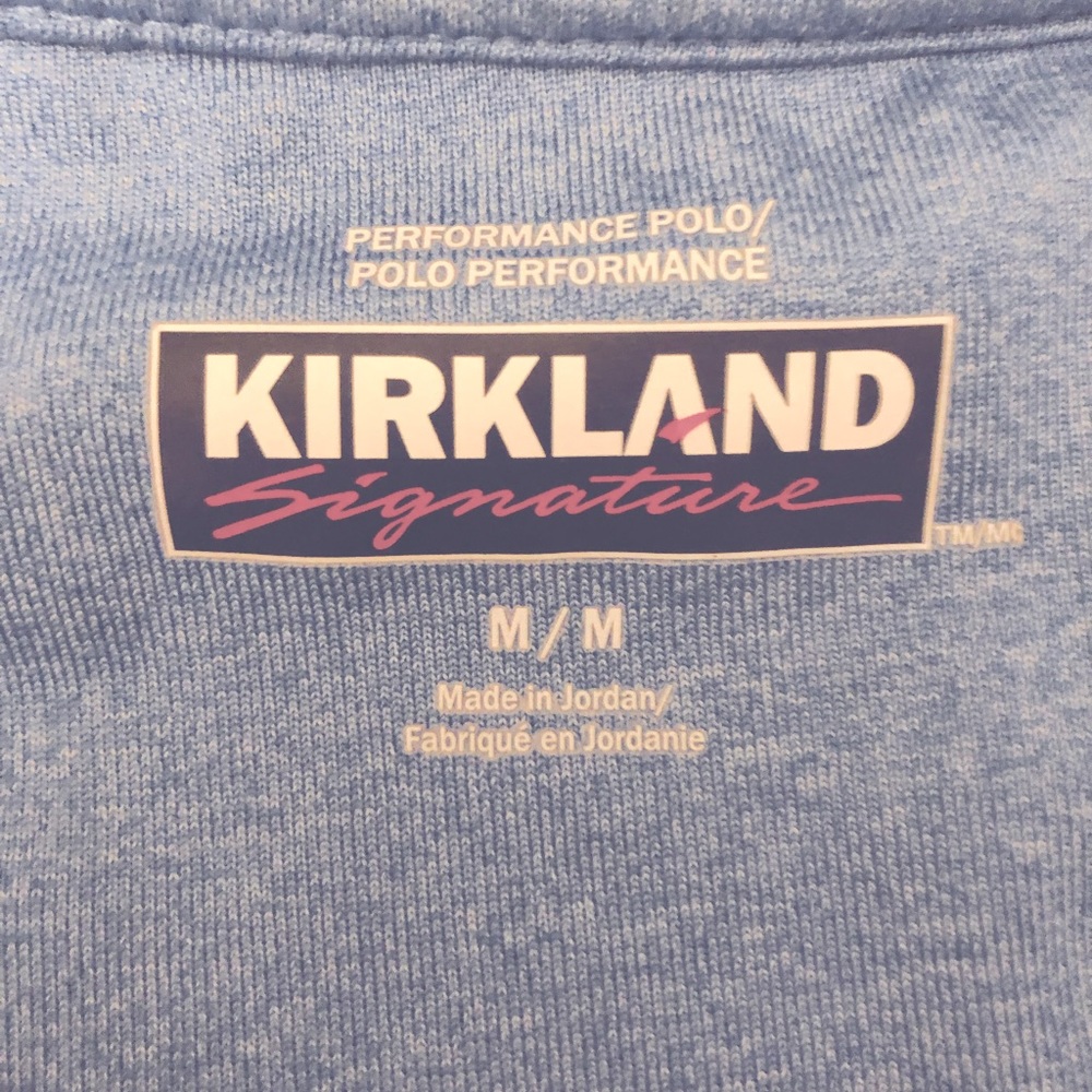 COPY - Kirkland blue performance polo Moisture Wicking Active Golf Polo M - Picture 5 of 6